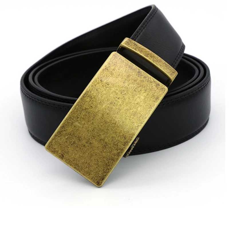 Large Size 200 Cm Middle aged Mens Belts Black and Brown Youth Fashion