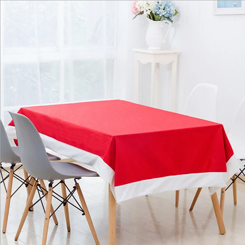 Red Table Cloth Christmas Decorations For Home New Year Decoration