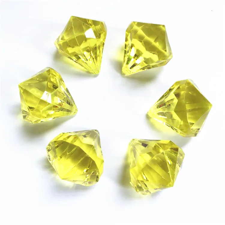 10 шт. 20*25 мм акриловые хрустальные алмазные пешки камни разного размера шахматные игровые части для детей аксессуары для настольной игры - Цвет: Yellow