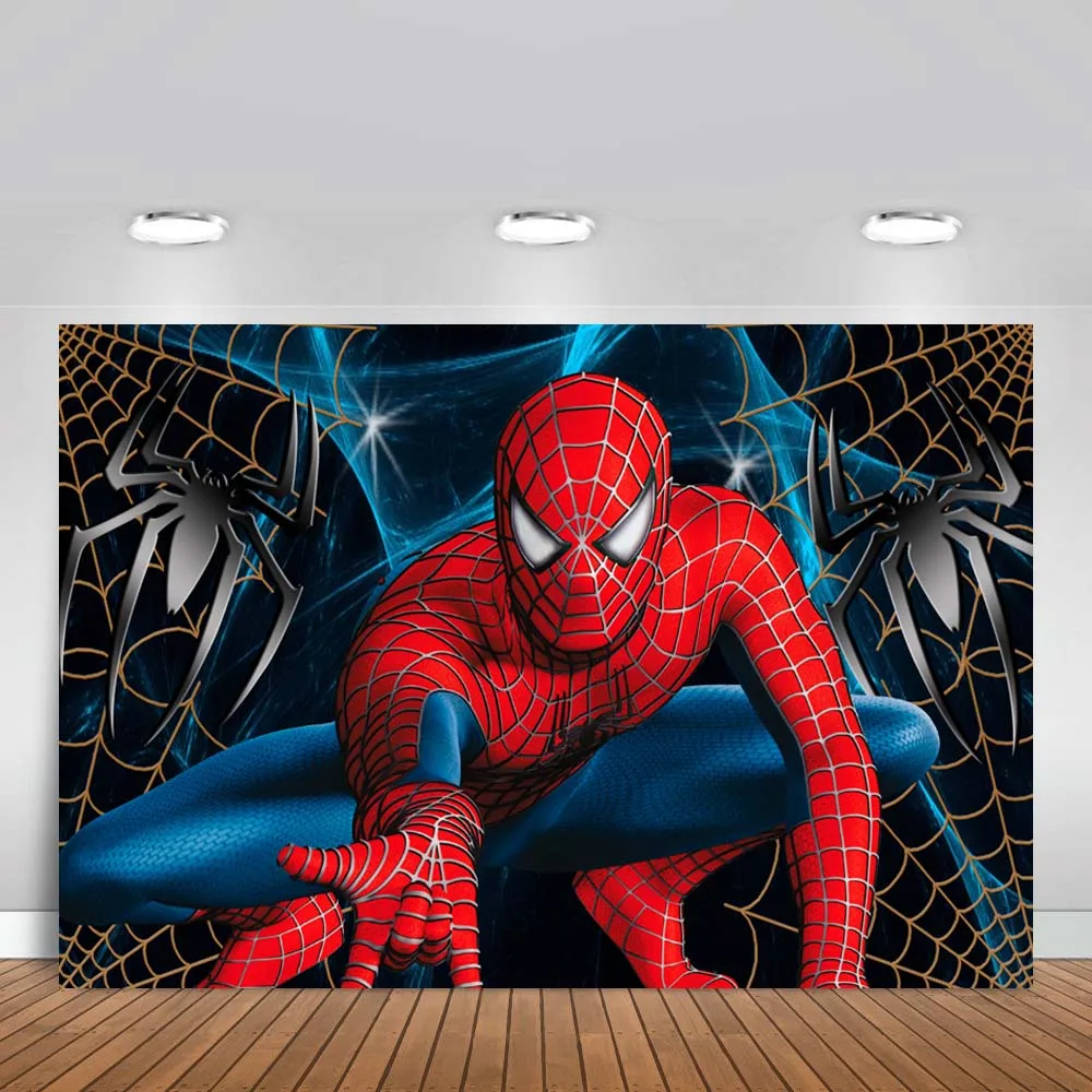 

Vinyl Photography Backgrounds Superman Spiderman Boy Birthday Party Decor Children Kid Backdrop Photo Studio Banner Photo Studio
