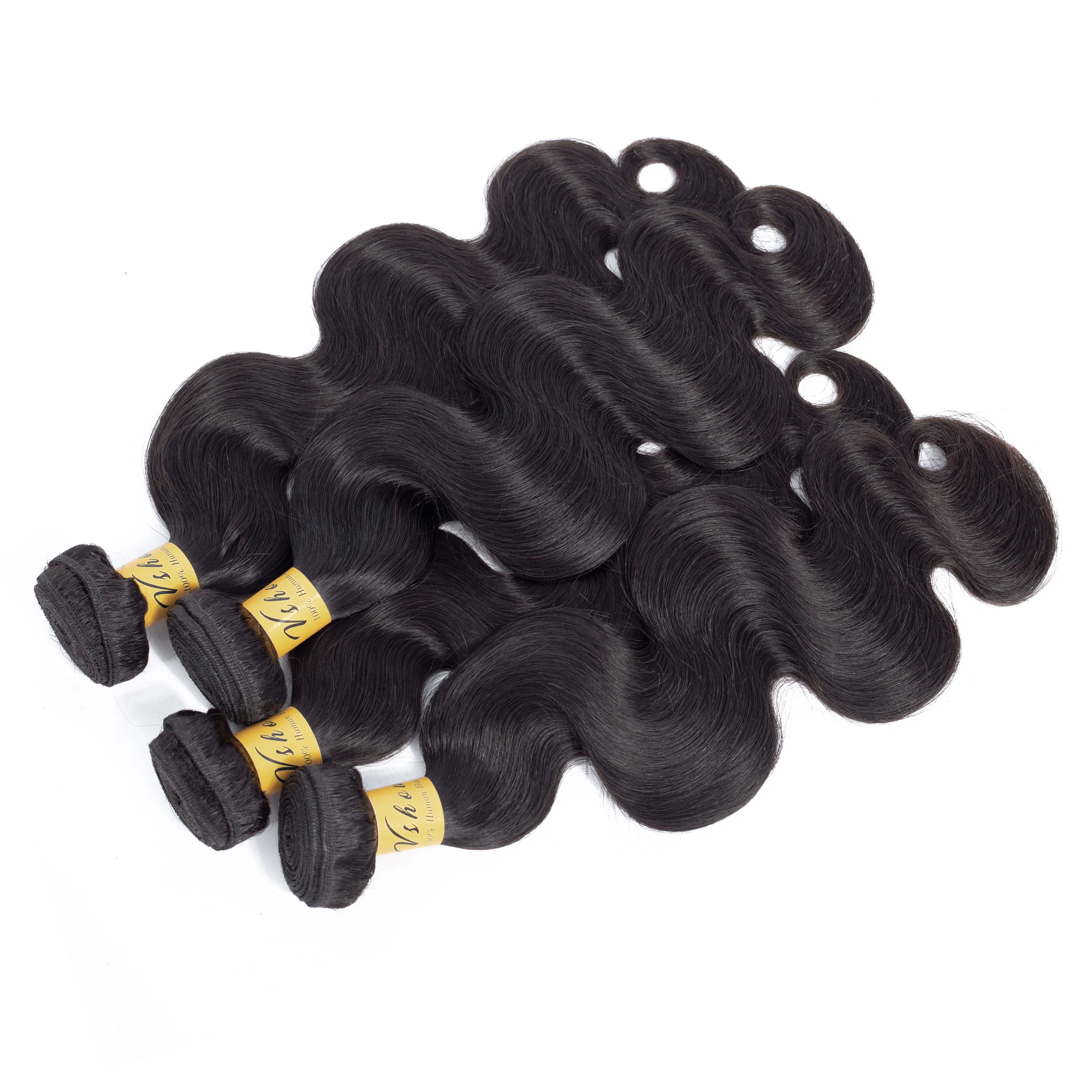 

Malaysian Body Wave Hair Bundles 100% Human Hair Weave Bundles VSHOW Hair Extension Remy Hair Weaving 95-100g Natural Color