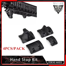 VMASZ 4 шт./компл. Airsoft рука стоп комплект Handguard клип панелей защита рук для направляющей Пикатинни крышка Softair черный пустынный