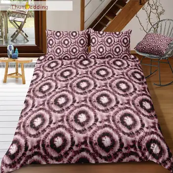 

Thumbedding Coffee Color Background Floral Bedding Set Batik 3D Duvet Cover King Size Twin Full Queen King Decorative Bed Set