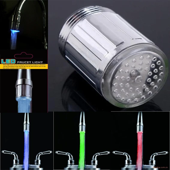 Mini LED Faucet Light Stream Light 7 Colors Automatically Changing Glow