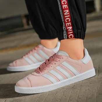 

Rommedal women board shoes pu leather couple classic lace-up sneakers men's breathable casual shoes fashion comfy women footwear