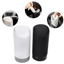 SPEEDWOW 1 шт. авто автомобильный мусорный бак Автомобильная корзина для мусора силиконовый мусорный футляр держатель мусорный ящик черный и белый