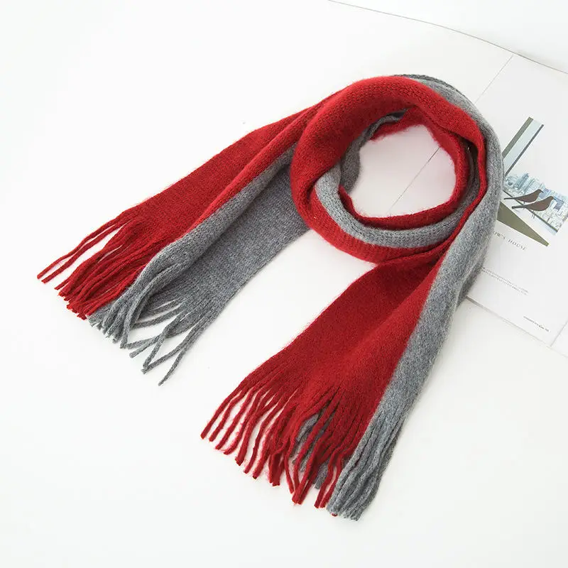 Мода г.; осенне-зимние шерстяные шарфы для детей; теплый шарф в стиле пэчворк для маленьких детей; длинные шарфы 140*20 см
