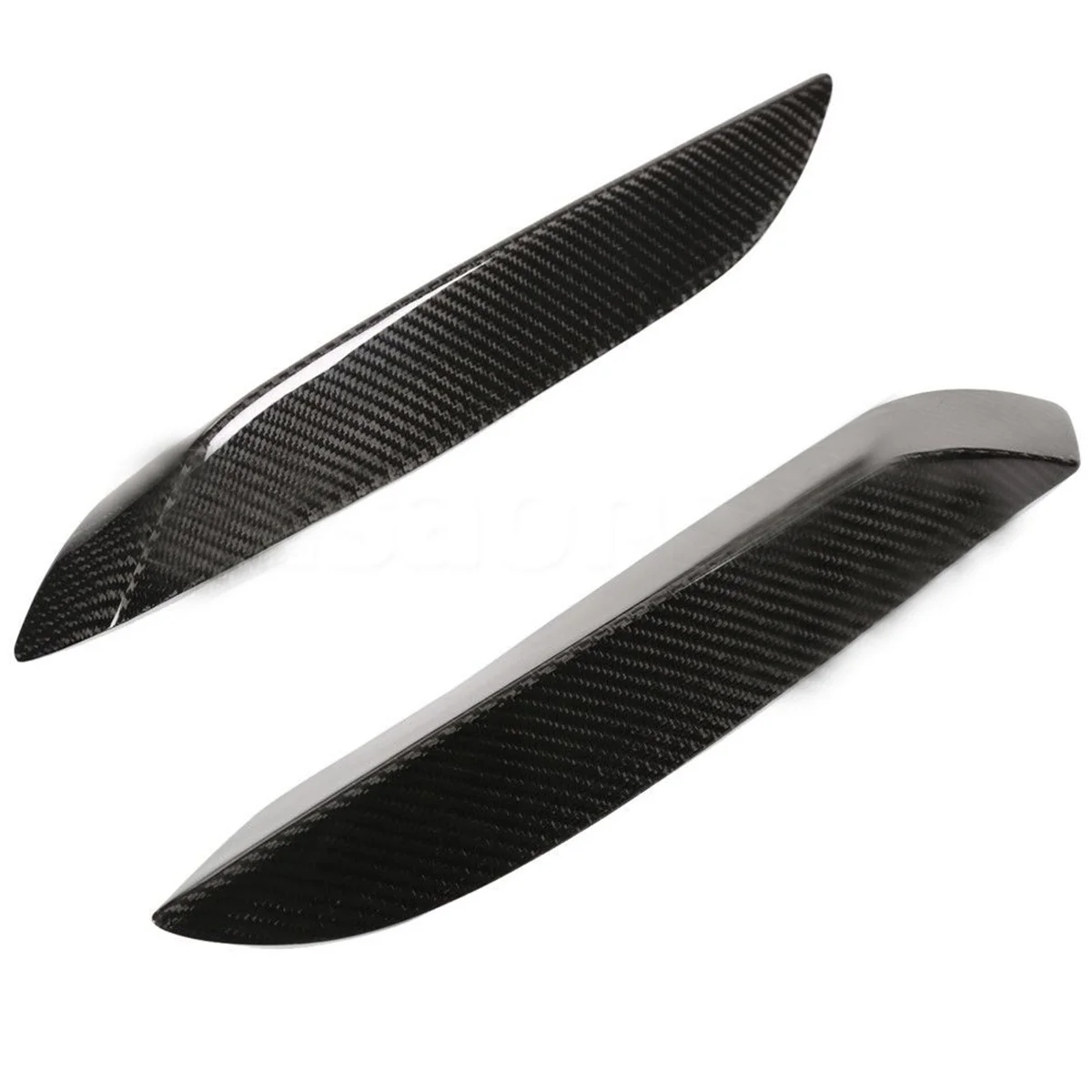 2x F80 Real Carbon Fiber Car Front Upper Bumper Lip Diffuser Splitter Canards Lip Protector For BMW F80 M3 F82 F83 M4 2015-2018