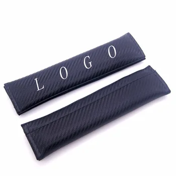 

2pcs Carbon Fiber Car Seat Belt Cover Shoulder Padding Car Styling For Benz Lexus Land Rover BMW Audi Ford Toyota