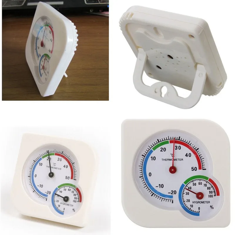 

Household Accurate Wet Hygrometer Temperature ThermometerMini 2 In 1 Wall-mount Rack hook Humidity Meter For Nursery House