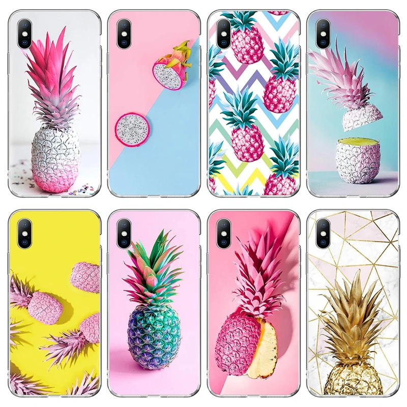

Moskado Pineapple Phone Cases For iphone XS Max XR X 6 6S 7 8 Plus Soft Silicone Ultrathin Fruit Case Cover For iphone X Case