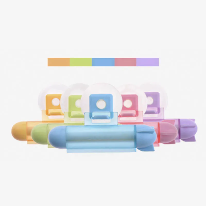 

Creative Toothpaste Random Color Vacuum Sucker Hook Dispenser Squeeze Tube Toothpaste Dispenser Facial Cleanser Squeezer Clip