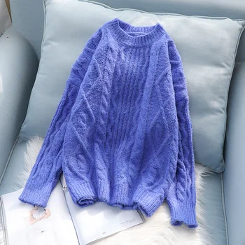 

Winter Women 2020 Large Size Women's Pullover Knitted Cashmere Women's Sweaters Loose Women's Jumper Autumn Girls Sweaters