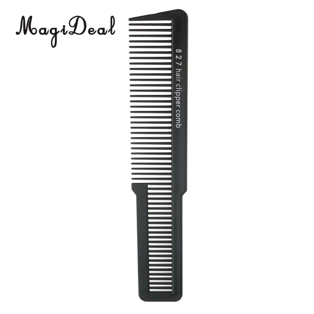 MagiDeal Professional Flat Top Stylist Salon Hairdressing Comb Anti-static Barber Clipper Cutting Hair Comb Black