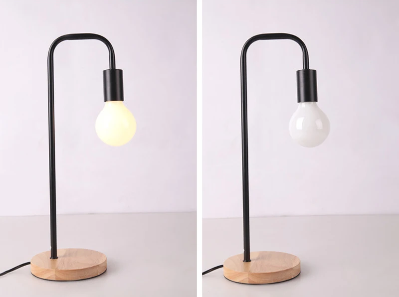 Nordic Modern Wood Desk Lamp Bedroom Bedside Wooden Table Lamps Muliticolor Simple Metal Table Fixtures Room Decor Lighting (7)