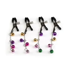 Four bells Nipple Clamps,Breast Clip,Nipple Clip,Breast Clamp,Female Breast Clip Clitoris Clips Adult Games,BDSM Sex Toys Erotic