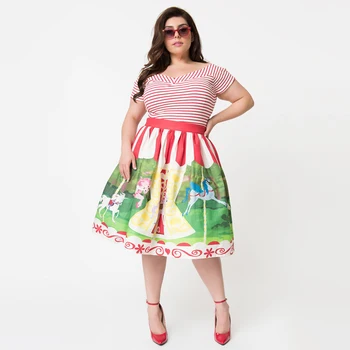 

Women Christmas Skirt Sexy Santa Printed Swing Performance A-Line Loose Skirt Tutu Saias Faldas Mujer