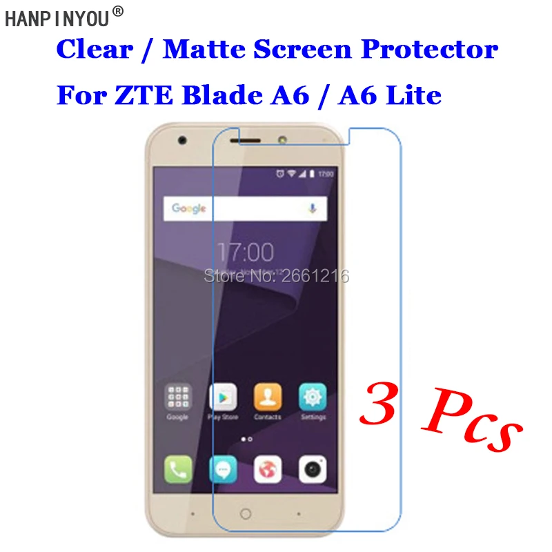 3 шт./лот для ZTE Blade A6 / Lite 5 2 дюйма Новая прозрачная/Антибликовая матовая защитная