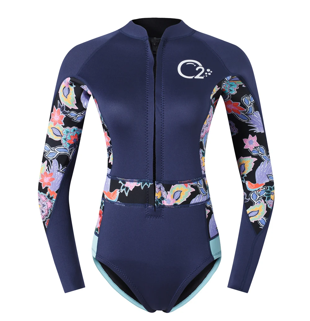 

Womens 2mm Wetsuits Jacket Long Sleeve Neoprene Wetsuits Top