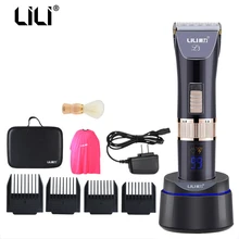 110-240 В машинка для стрижки волос Электрический ЖК-дисплей триммер для волос Профессиональный инструмент для стрижки волос инструмент для бороды бритва для мужчин