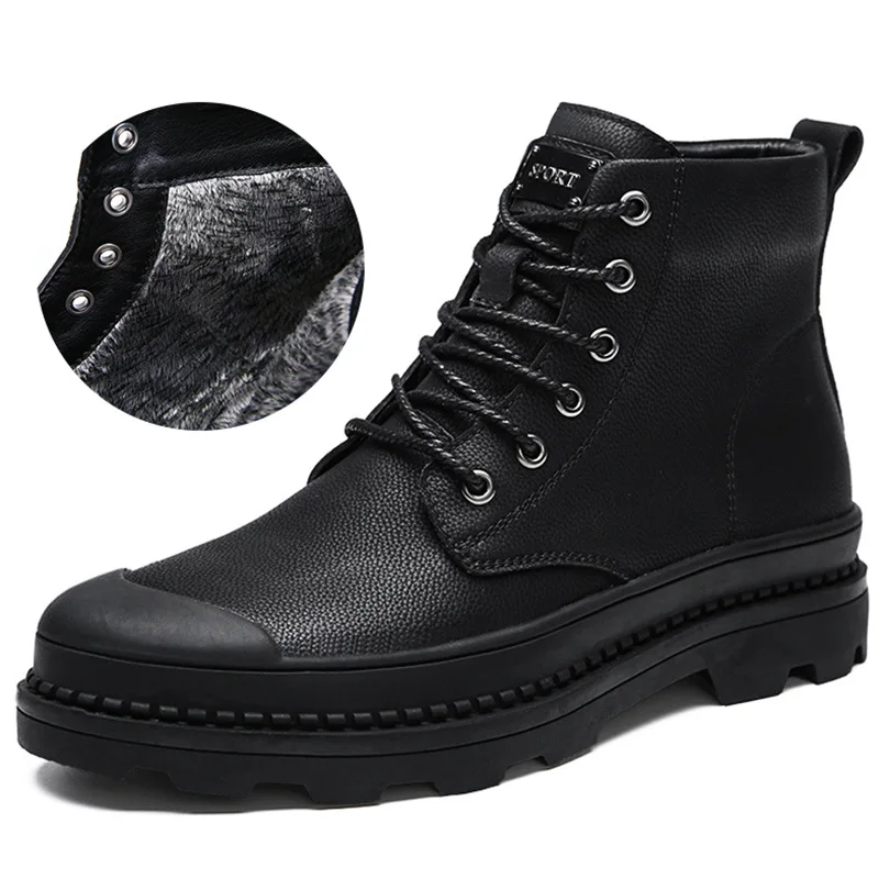 De Single 2018 En Au Aider Martin Chaud À Haute Neige Hiver Bottes Garder black Noir Velvet Black Coton Velours Mettre Boots Hommes Chaussures FFvqrEw1x