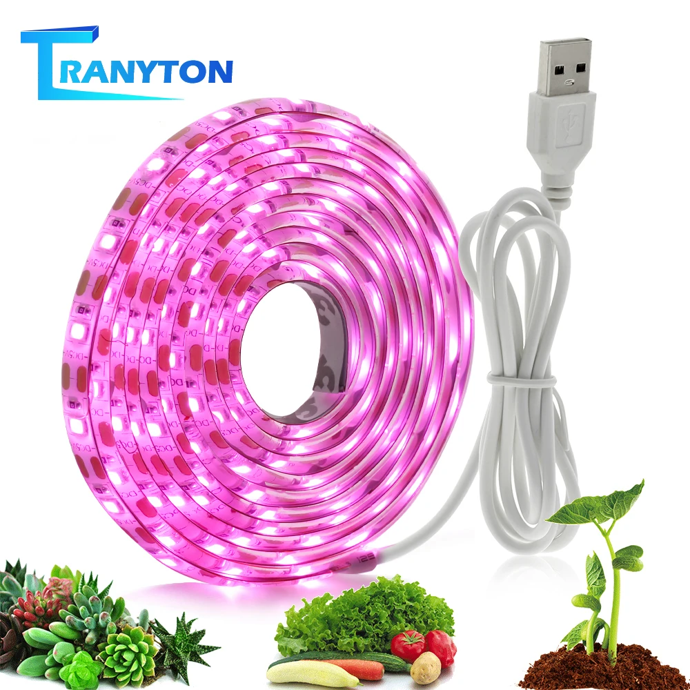 

Full Spectrum LED Grow Lamp USB LED Plant Grow Strip 2835 SMD 0.5m 1m 2m Fitolampy Grow Lights For Indoor Plant Seedling Flower