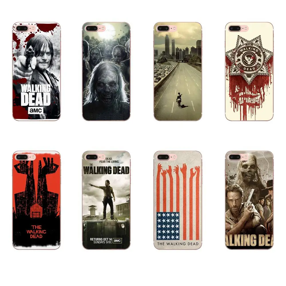 Мягкий мобильный телефон для Sony Xperia Z Z1 Z2 Z3 Z4 Z5 compact Mini M2 M4 M5 T3 E3 E5 XA XA1 XZ Premium The Walking Dead