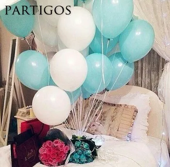 

30pcs/lot 2.2g 10 inch Tiffany Blue White Latex Balloons Wedding Birthday Party Decorations Helium Inflatable Globos Matt Pink