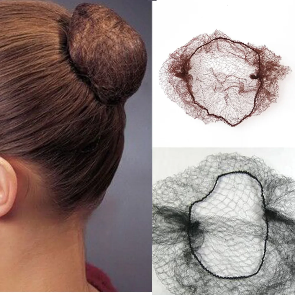 50pcs Hairnet 50cm Nylon Ballet Bun Hair Nets Mesh Dance Skating
