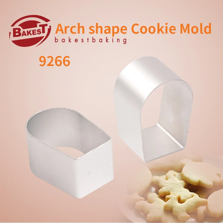 

BAKEST 10pcs/lot Arch Shape Cookie Mold Aluminium Alloy Biscuit Cutter