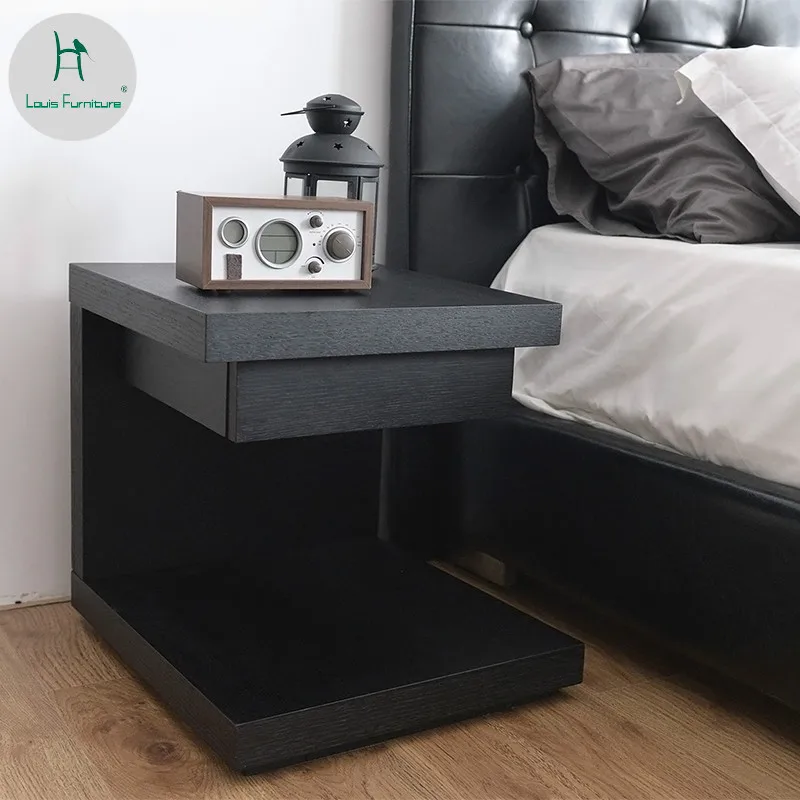 

Louis Fashion Modern Minimalist Creative Bedside Fashionable Bedside Cabinet Small White Baking Paint Can Be Customized