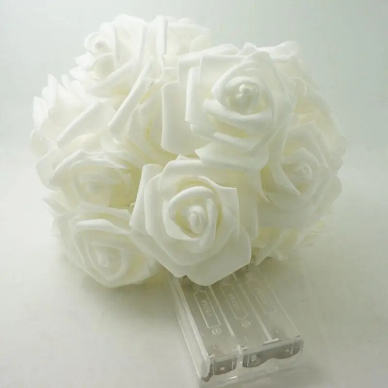 Hobbylan 5 м 50 светодиодов Роза цепочка цветов Питание от батареи сказочные огни для свадьбы День рождения День Святого Валентина события