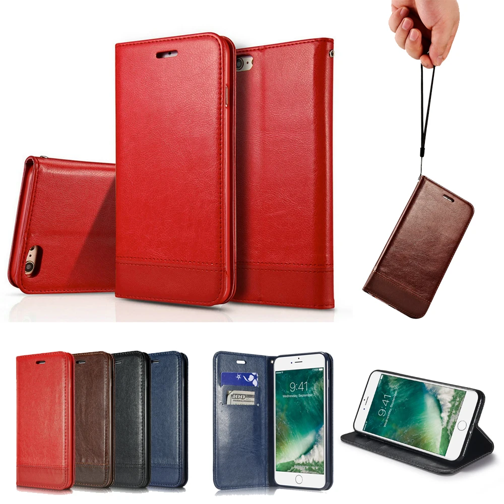 Coque case for apple iphone 6 6s 7 8 plus phone cases card slots luxury leather PU flip cover iphone6 6S 8plus wallet | Мобильные
