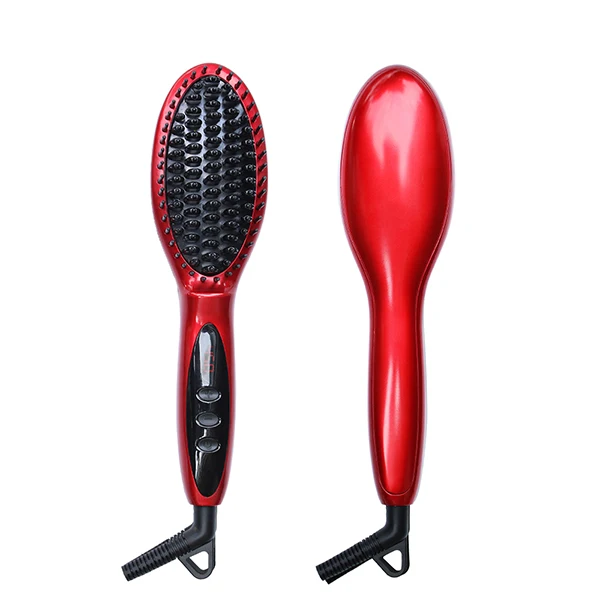 

2016 Hot Sale Fashion Electric Fast Hair Straightener Comb Straightening iron With Lcd Straight Brush