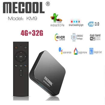 

MECOOL 20PCS/Lot KM9 PRO Android 9.0 TV Box Amlogic S905X2 Quad Core 4G DDR4 Voice Control