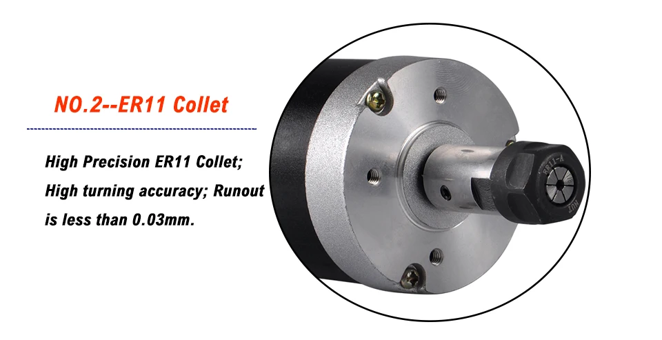 ER11 бесщеточный шпиндель 600 Вт двигатель постоянного тока 55 мм станок с воздушным охлаждением шпиндель с шаговым двигателем драйвер для фрезерного гравера