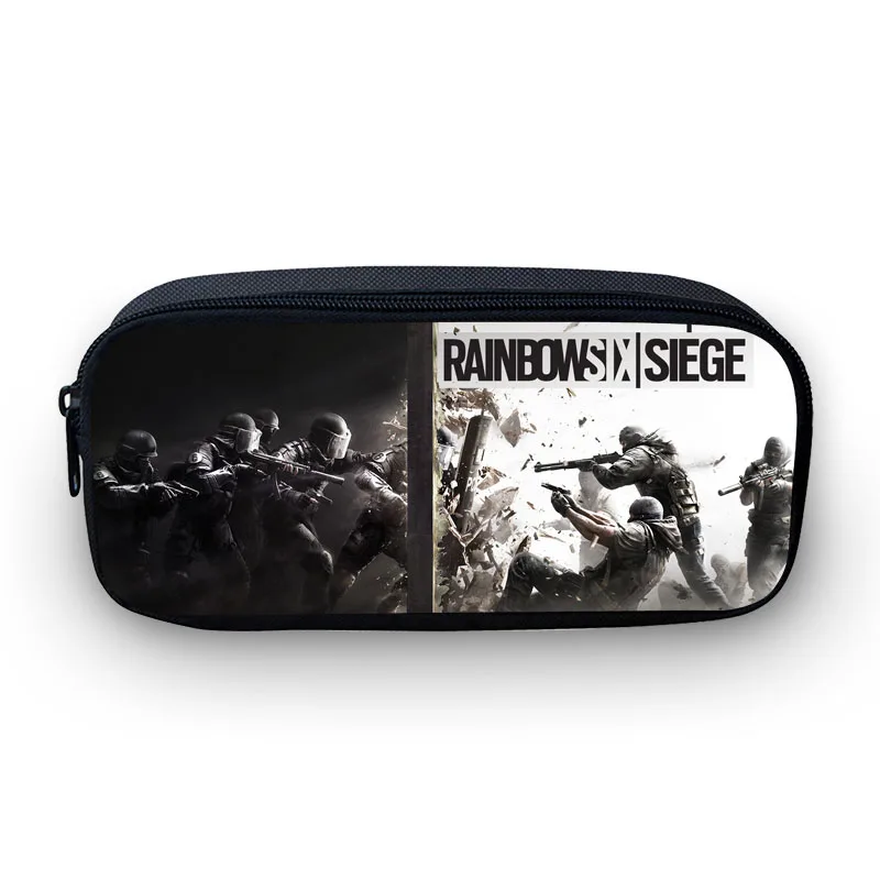 VEEVANV Brand Rainbow Six Pencil Case School Stationery Box Boys Office Pen Pouch Anime Pen Bag