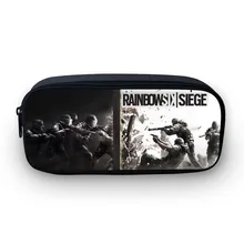 VEEVANV Brand Rainbow Six Pencil Case School Stationery Box Boys Office Pen Pouch Anime Pen Bag