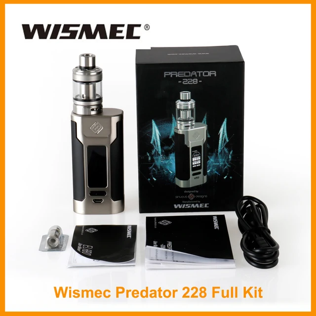НОВОЕ Прибытие!!! wismec predator 228 с elabo комплект вейпер 4.9mle-жидкость новая коробка мод 510 нить by сменные против rx2/3 wismec комплект