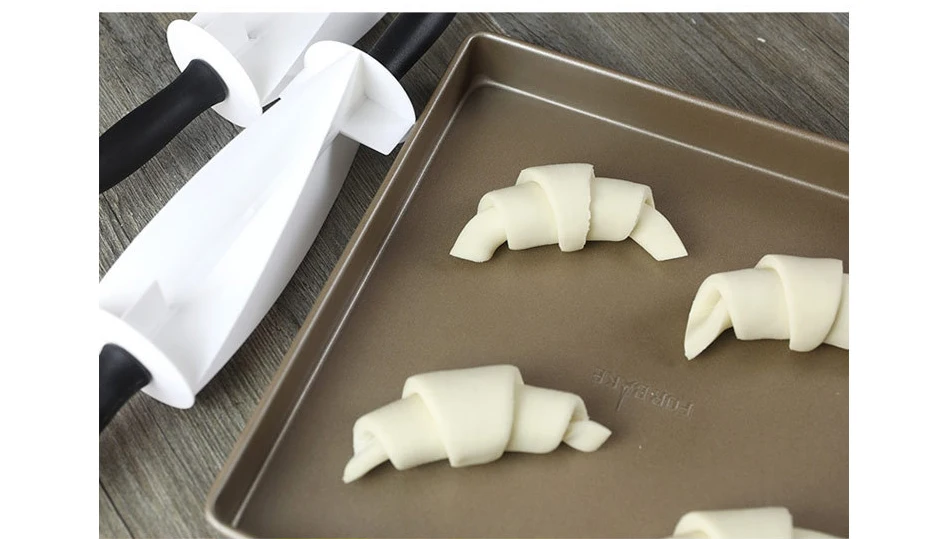 Круассан Rolling Pin антипригарный резак торт тесто ролик печеные круассаны DIY Инструменты для выпечки