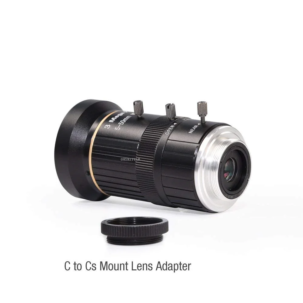 CCTV Камера 3,0 мегапиксельная 1/2. " 5-50 мм объектив F1.4 ИК CS Mount ручной диафрагмой с переменным фокусным расстоянием Объективы для видеонаблюдения