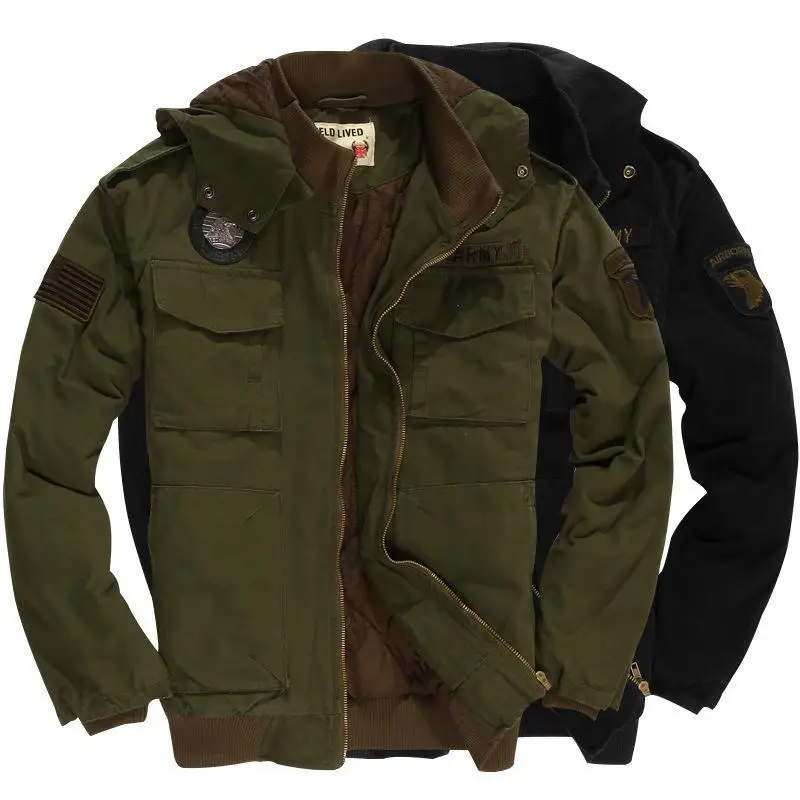 Уличная тактическая куртка, Мужское пальто, армейский костюм вентилятора, Воздушная дивизия, летающая хлопковая куртка, Мужская куртка спецназа, походная куртка
