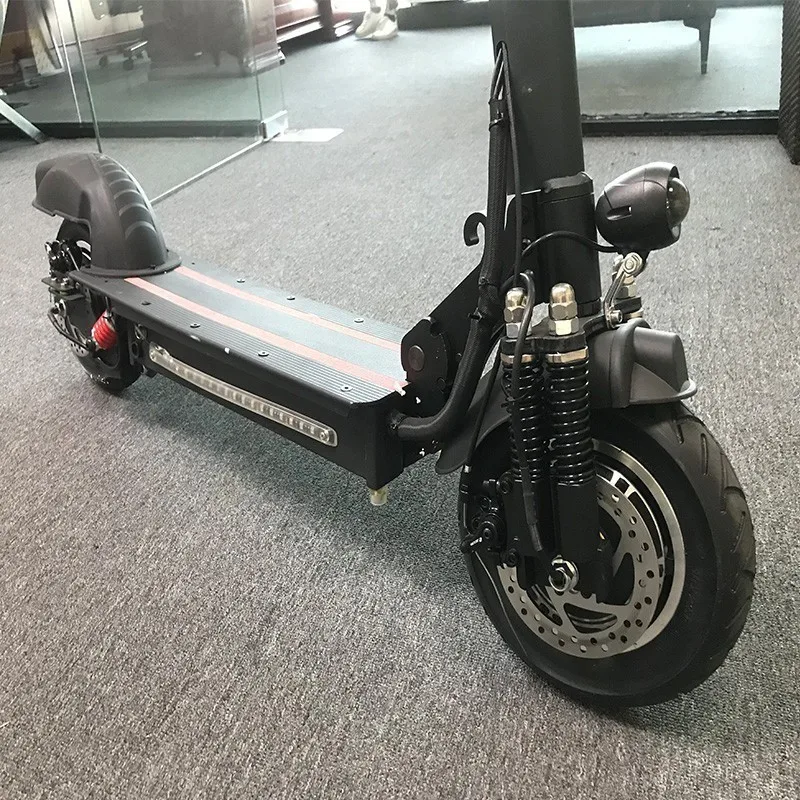 Flash Deal Newest Electric Scooter for Adults 10inch 48V/1200W  kick scooter foldable big wheel black white electro bike 3