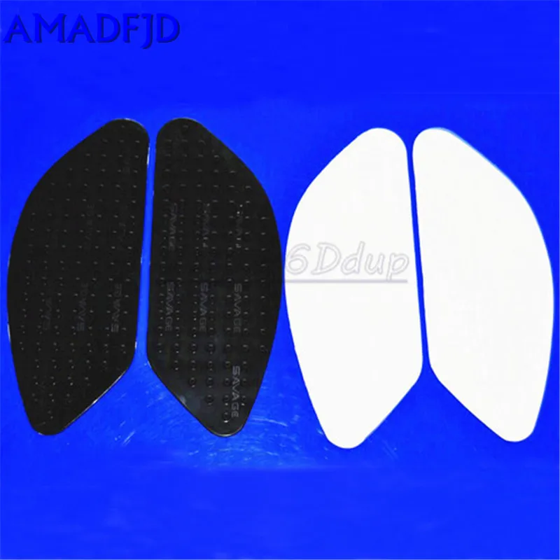 

Motorcycle Black White Anti slip Fuel Protector Sticker Tank Pad Traction Side Gas Knee Grip 3M For YAMAHA YZF R1 2009-2014