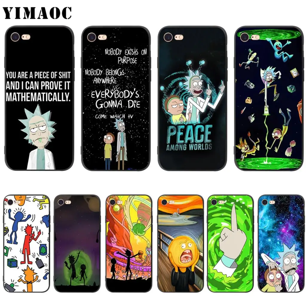 

YIMAOC Rick And Morty Soft Silicone Case for iPhone 11 Pro XS Max XR X 8 7 6 6S Plus 5 5s se
