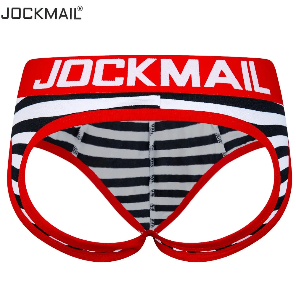 Трусы брифы JOCKMAIL мужские пикантное нижнее белье с открытой спиной блестками