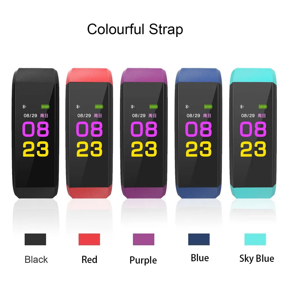 Ips цветной Смарт-часы, браслет, монитор сердечного ритма, Bluetooth 4,0, Android iOS, приложение для напоминаний о кровяном давлении, умные часы