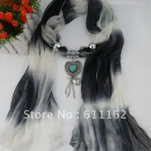 Распродажа с фабрики, шарфы с подвесками, украшенные кристаллами, ювелирные изделия, шарфы высокого качества, подвеска, шарф, смешанный дизайн, 24 шт