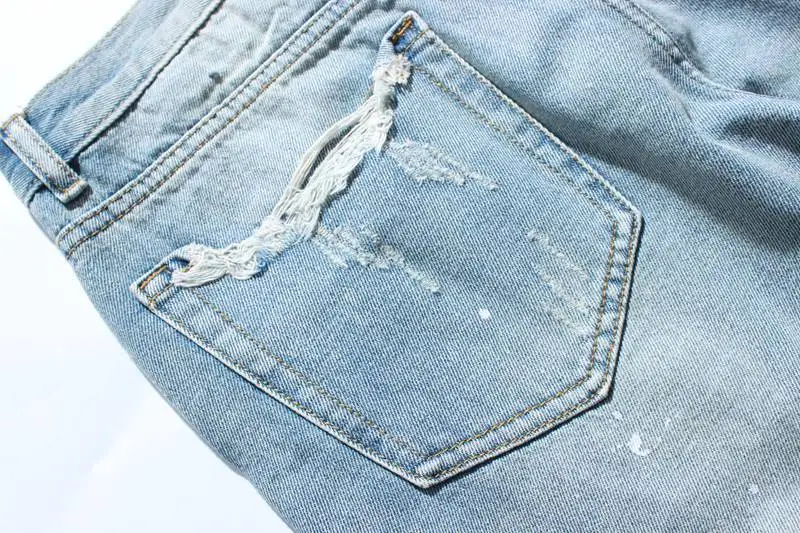 Justin Bieber Ripped Denim Shorts 8