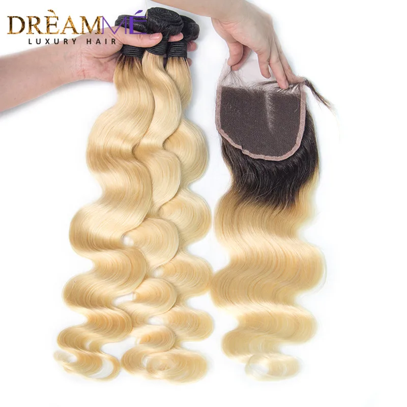 1b 613 human hair extension with lace closure (3)